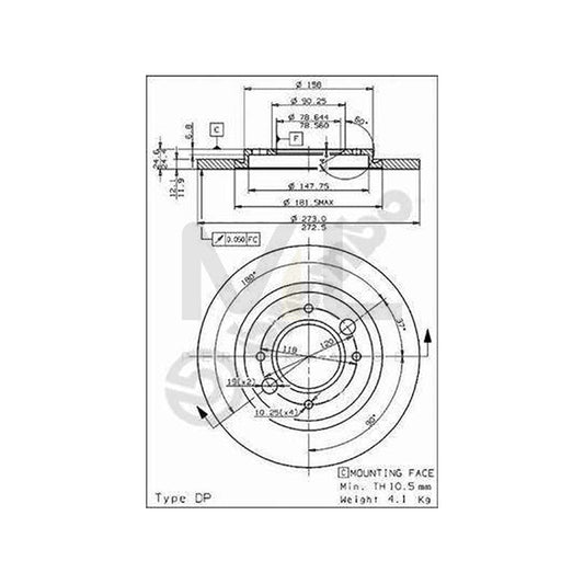 BREMBO 08.2467.20 Brake Disc Solid | ML Performance Car Parts
