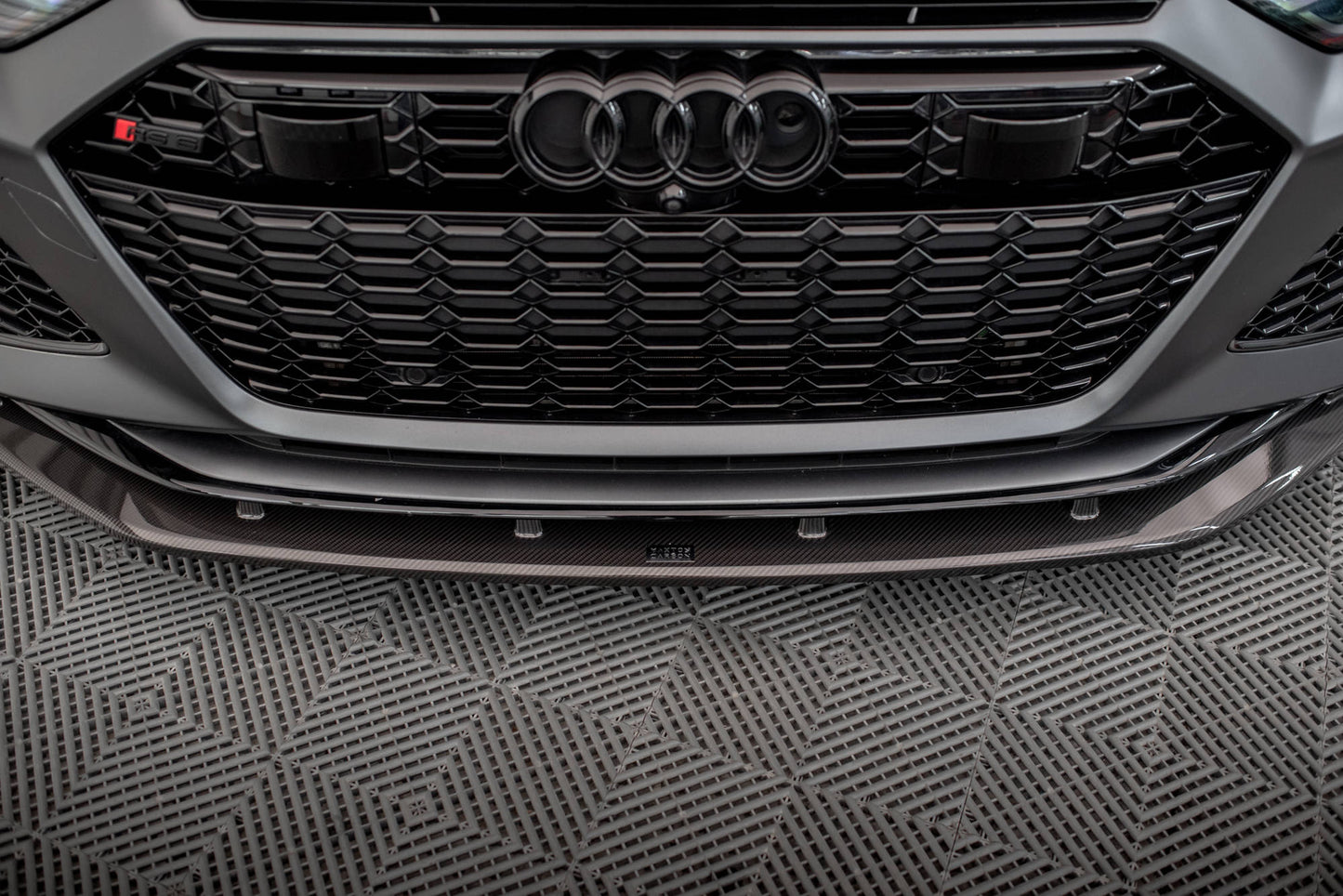 MAXTON DESIGN CF-AU-RS6-C8-FD1-245-P CARBON FIBER FRONT SPLITTER AUDI RS6 C8 / RS7 C8 | ML Performance