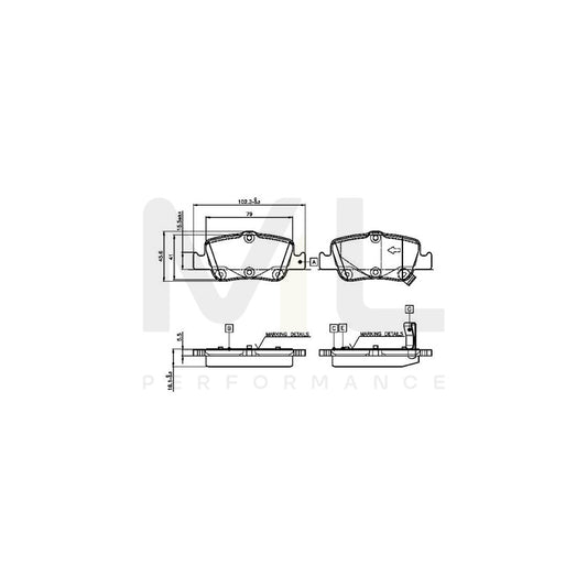 Bosch 0986Tb3070 Brake Pad Set Excl. Wear Warning Contact, With Accessories  | ML Performance Car Parts