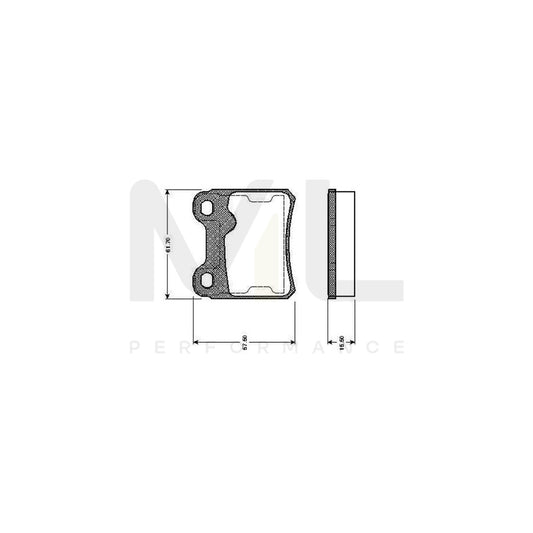 Bosch 0986Tb2158 Brake Pad Set Excl. Wear Warning Contact  | ML Performance Car Parts