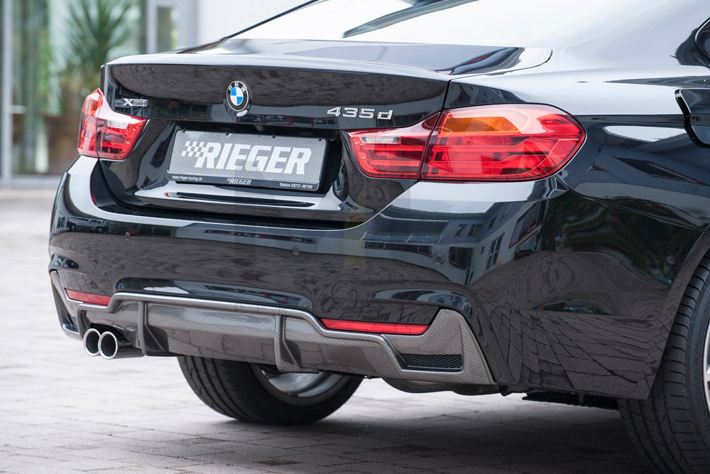 Rieger 00099265 BMW 4 Series F32 F33 F36 Rear Diffuser 3 | ML Performance UK Car Parts
