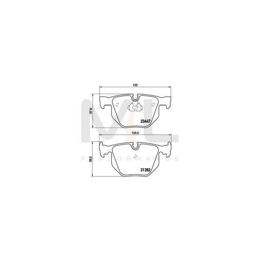 Brembo P 06 029 Brake Pad Set For Bmw 7 (E65, E66, E67) Prepared For Wear Indicator, With Piston Clip | ML Performance Car Parts