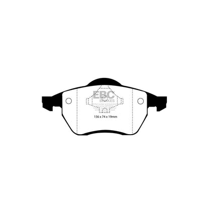 EBC PD01KF568 Ford Seat VW Greenstuff Front Brake Pad & Plain Disc Kit  - Girling/TRW Caliper (Inc. Galaxy Mk1, Alhambra, Sharan) 2 | ML Performance UK Car Parts