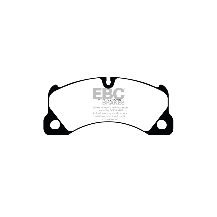 EBC PD03KF1381 Porsche Macan Yellowstuff Front Brake Pad & Plain Disc Kit - TRW Caliper 2 | ML Performance UK Car Parts