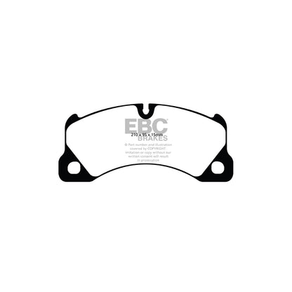 EBC PD03KF1381 Porsche Macan Yellowstuff Front Brake Pad & Plain Disc Kit - TRW Caliper 2 | ML Performance UK Car Parts