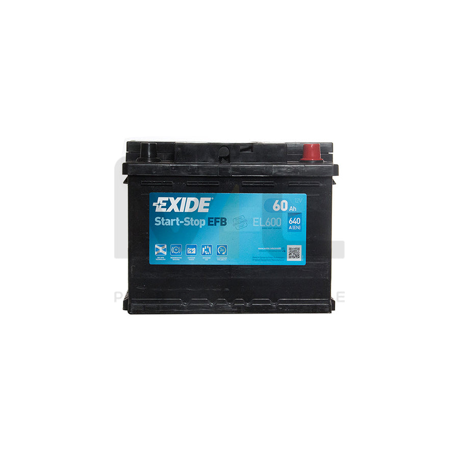 Exide EFB 027 Car Battery (EL600) - 3 year Guarantee | ML Performance UK Car Parts