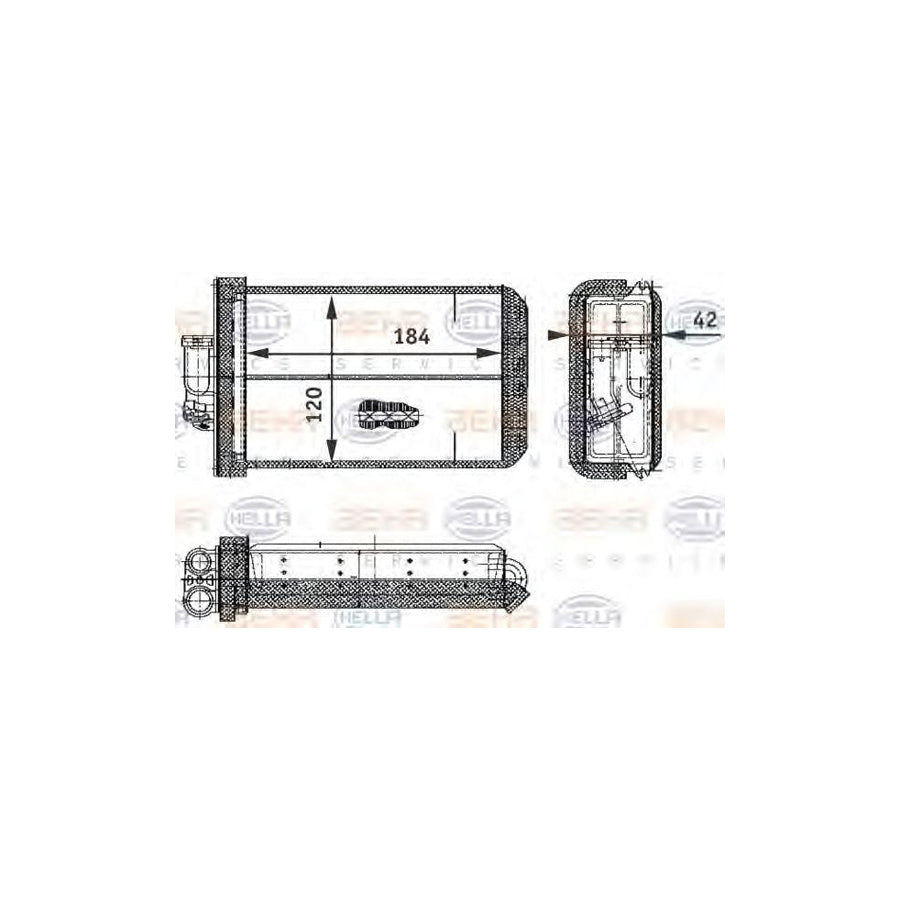 Hella 8FH 351 312-781 Heater Matrix
