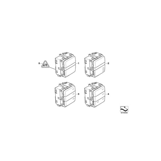 Genuine BMW 61319159070 E61 E60 Switch Center, C. Console, Switch Block (Inc. 535xi, 540i & 523i) | ML Performance UK Car Parts