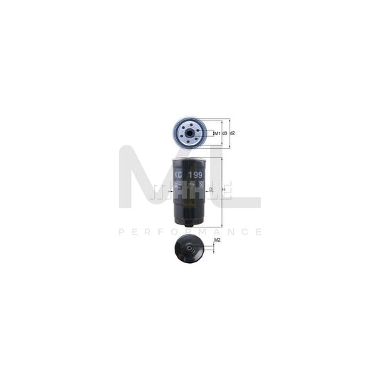 MAHLE ORIGINAL KC 199 Fuel filter Spin-on Filter | ML Performance Car Parts