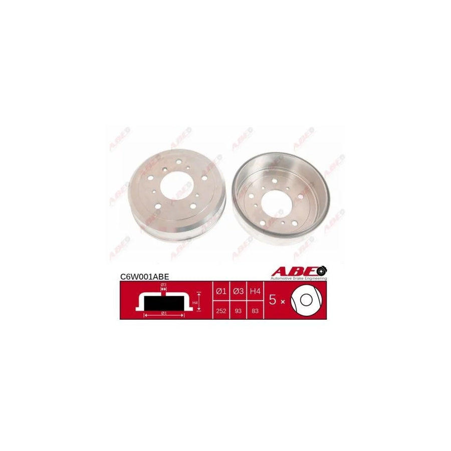 ABE C6W004ABE Brake Drum For Vw Transporter