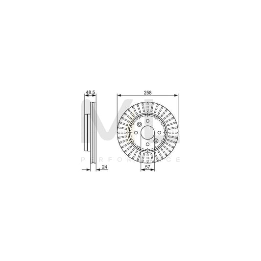 BOSCH 0 986 479 676 Brake Disc for KIA SHUMA Vented, Oiled | ML Performance Car Parts