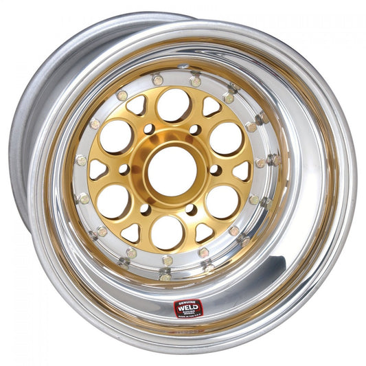 Weld 756-51014 Magnum Sprint Wheel 15x10 6x5 ET0 BS4 Gold Center - Polished Shell