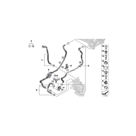 Genuine BMW 11519488175 G07 G06 G05 Bracket Coolant Relay Valve (Inc. X5 M50iX, X7 M50iX & X6 M50iX) | ML Performance UK Car Parts