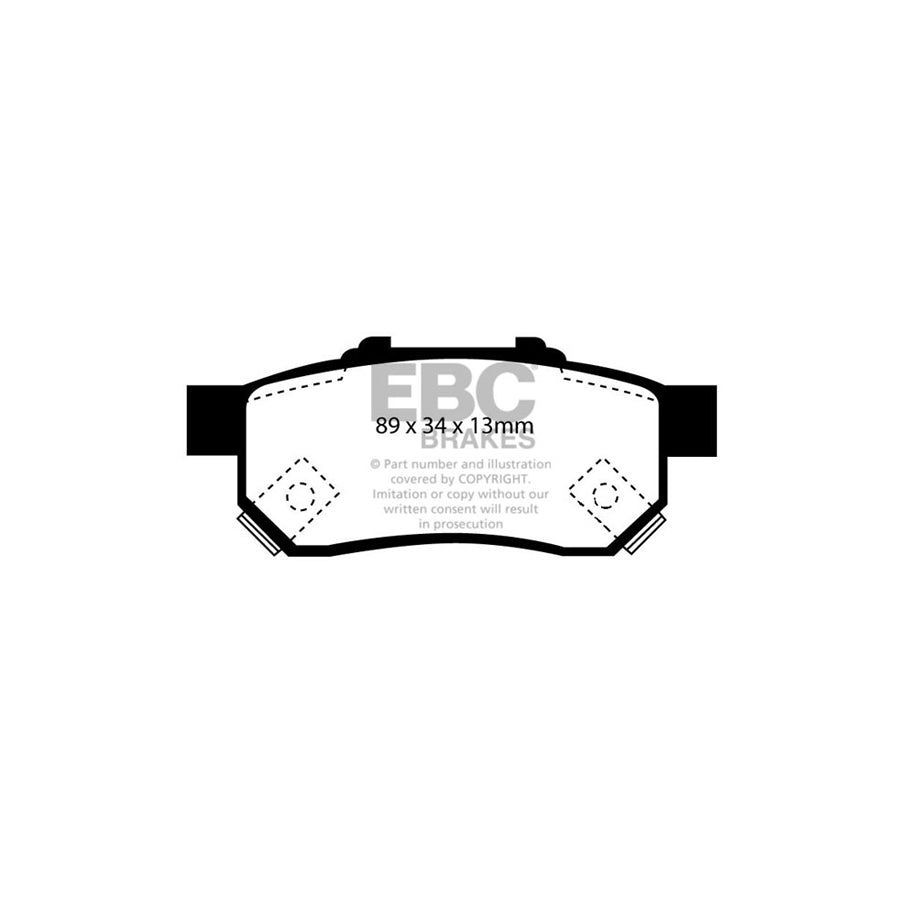 EBC PDKR402 Honda Ultimax Rear Brake Pad & Plain Disc Kit - Akebono Caliper (Inc. City & Jazz) 2 | ML Performance UK Car Parts