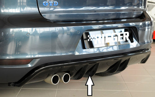 Rieger 00088019 VW Mk6 Golf GTD Rear Diffuser 1 | ML Performance UK Car Parts