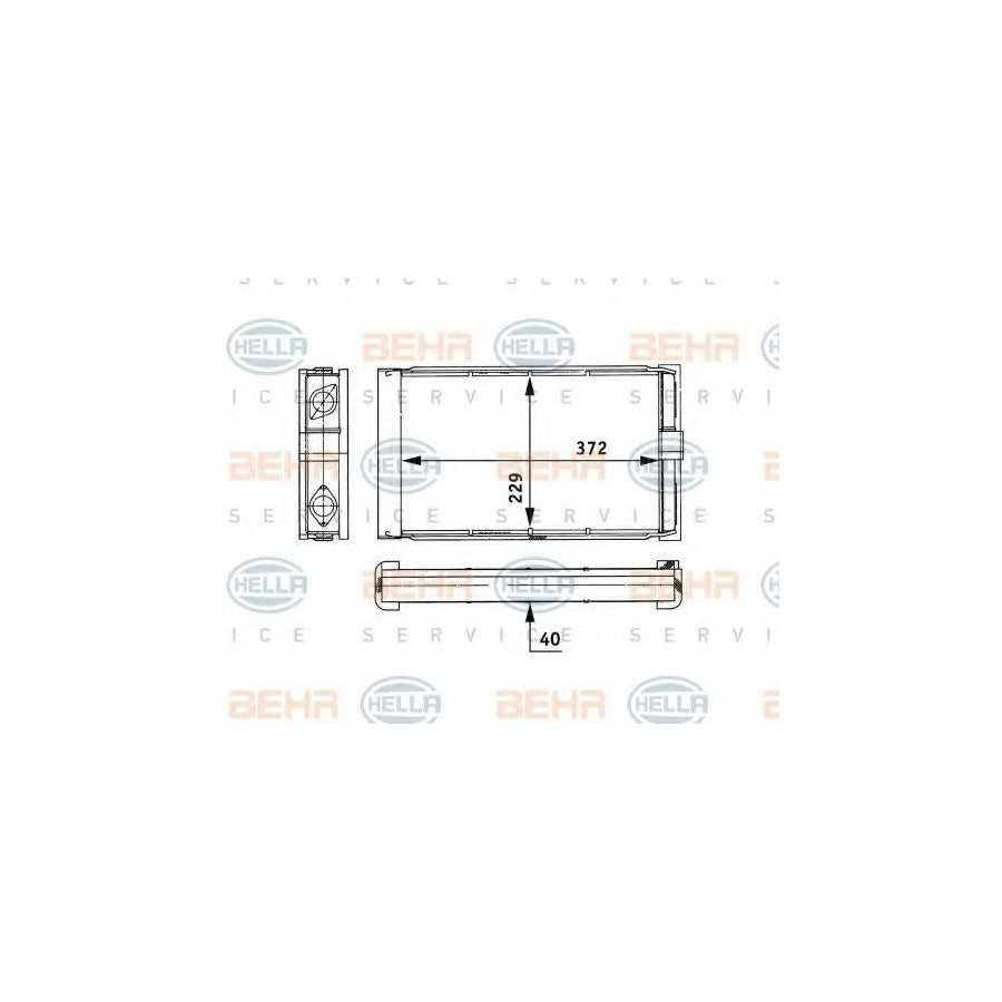 Hella 8FH 351 312-711 Heater Matrix