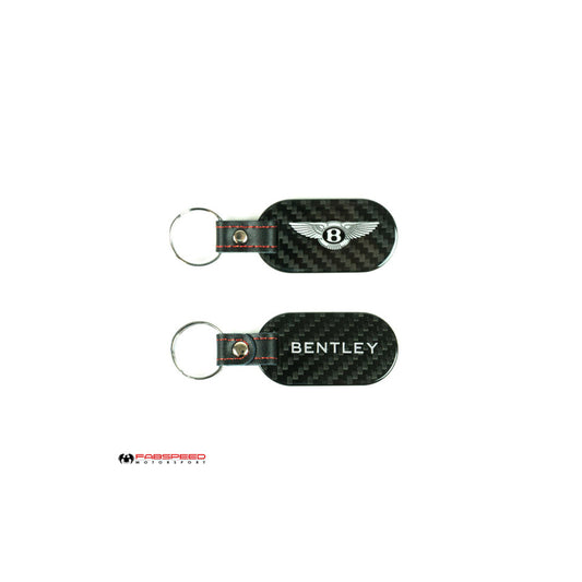 Fabspeed Bentley Crest & Script Carbon Fiber Keyring | ML Performance UK