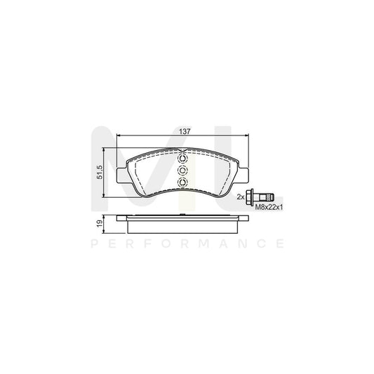 Bosch 0986495051 Brake Pad Set With Mounting Manual BP318 | ML Performance Car Parts