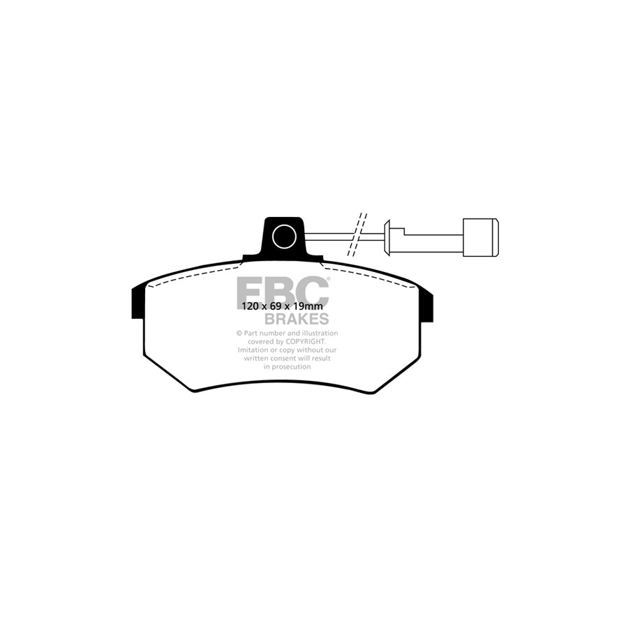 EBC DP3486C Audi Redstuff Front Brake Pads - Girling/TRW Caliper (Inc. 80, 200, Coupe, Quattro) 2 | ML Performance UK Car Parts