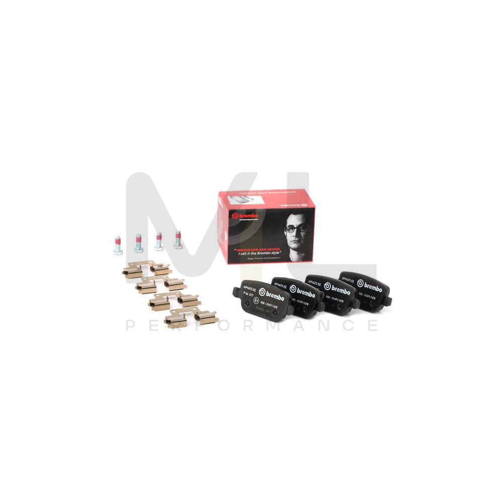 Brembo P 44 017 Brake Pad Set Excl. Wear Warning Contact, With Brake Caliper Screws | ML Performance Car Parts