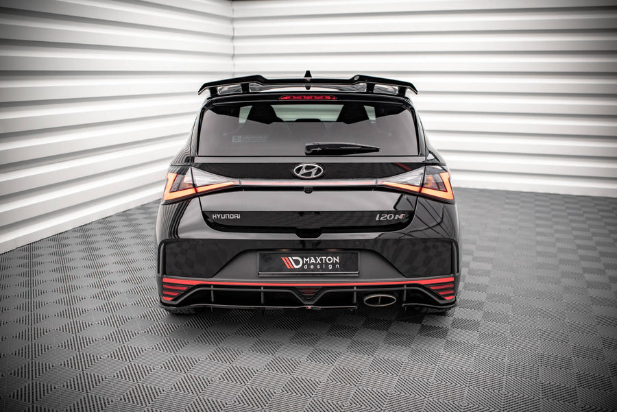 Maxton Design Hyundai I20N MK3 Central Rear Splitter (With Vertical Bars)