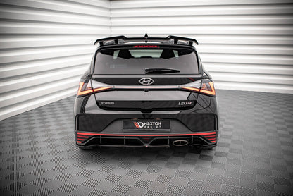 Maxton Design Hyundai I20N MK3 Central Rear Splitter (With Vertical Bars)