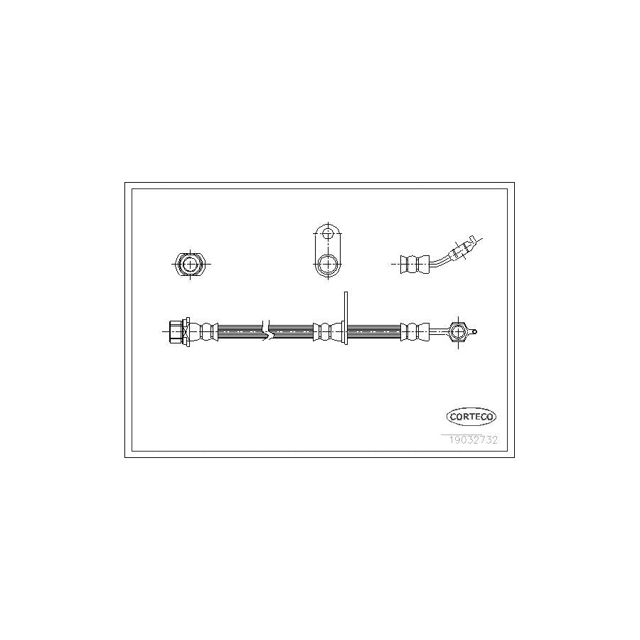 Corteco 19032732 Brake Hose For Toyota Rav 4 | ML Performance UK