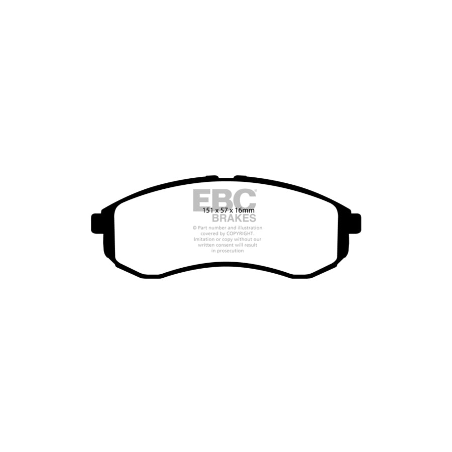 EBC PD01KF1051 Mitsubishi L 200 96-06 Greenstuff Front Brake Pad & Plain Disc Kit  2 | ML Performance UK Car Parts