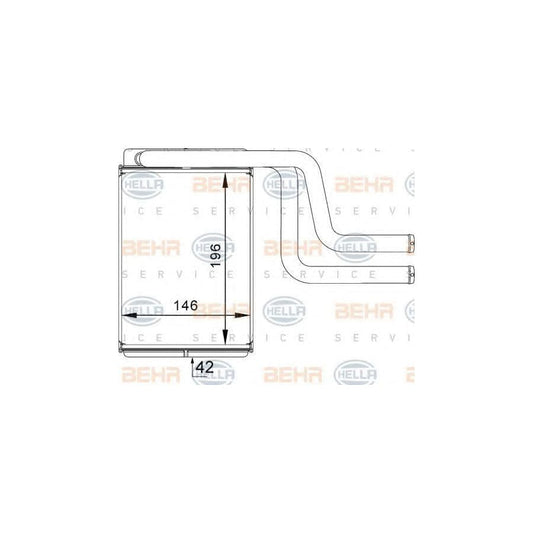 Hella 8FH 351 313-161 Heater Matrix
