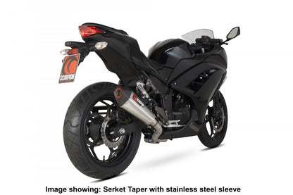 Scorpion RKA96SYSCEO Kawasaki Serket Taper Full System - Carbon Fibre Sleeve (Ninja 300 / Z300) | ML Performance UK UK