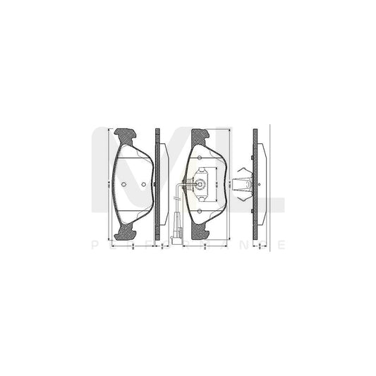 Bosch 0986Tb2286 Brake Pad Set Incl. Wear Warning Contact, With Accessories  | ML Performance Car Parts