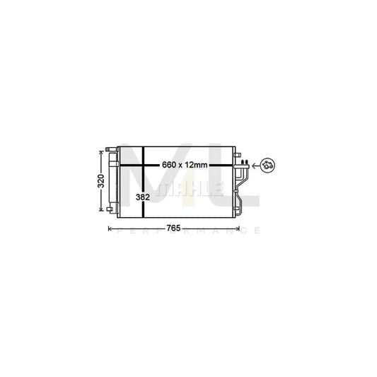 MAHLE ORIGINAL AC 770 000P Air conditioning condenser with dryer | ML Performance Car Parts