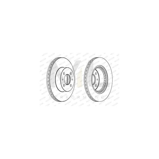 FERODO PREMIER DDF1006C Brake Disc Vented, Coated, with bolts/screws | ML Performance Car Parts