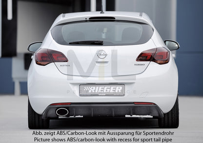 Rieger 00088112 Opel Astra J Rear Diffuser 3 | ML Performance UK Car Parts