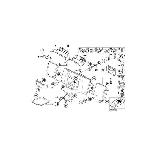 Genuine BMW 51468400131 E36 Rear Oddments Box SCHWARZ (Inc. Z3 2.8, Z3 3.0i & Z3 M) | ML Performance UK Car Parts