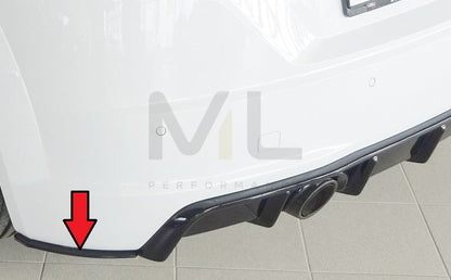 Rieger 00055177 Audi 8J-FV 8S Rear Side Splitter (TT & TTS) 4 | ML Performance UK Car Parts
