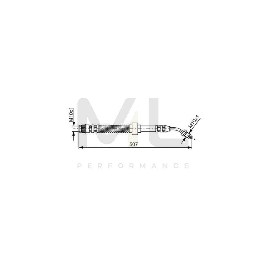 BOSCH 1 987 481 150 Brake Hose 460mm, M10x1 | ML Performance Car Parts