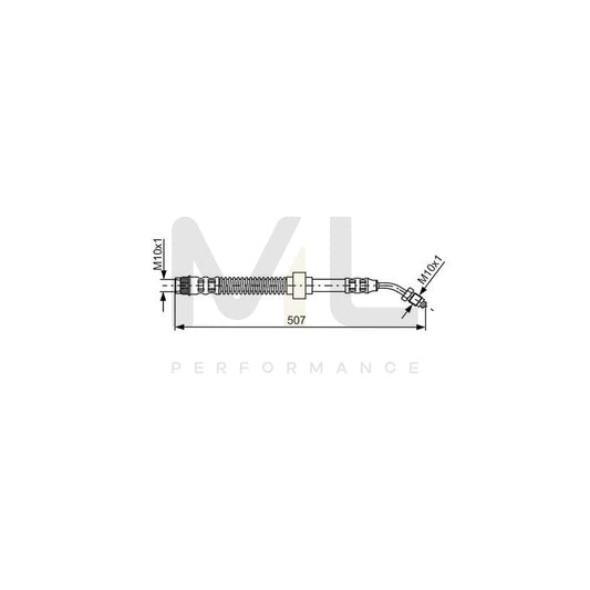BOSCH 1 987 481 150 Brake Hose 460mm, M10x1 | ML Performance Car Parts