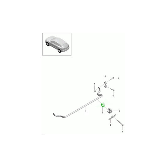 Genuine Porsche Stabilizer Bar Bush, Rear Porsche 95B Macan | ML Performance UK Car Parts