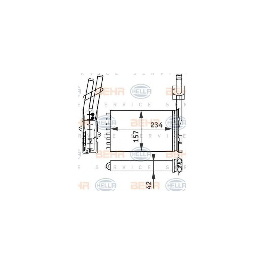 Hella 8FH 351 313-051 Heater Matrix