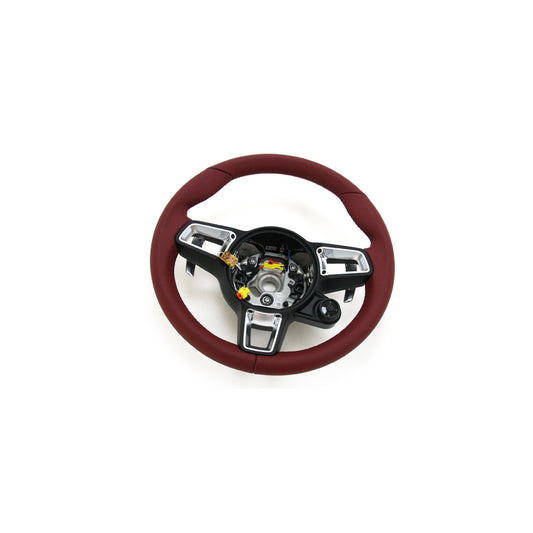 Genuine Porsche Steering Wheel, Leather In Bordeaux Red Porsche 982 Boxster / 982C Cayman / 991 2 | ML Performance UK Car Parts