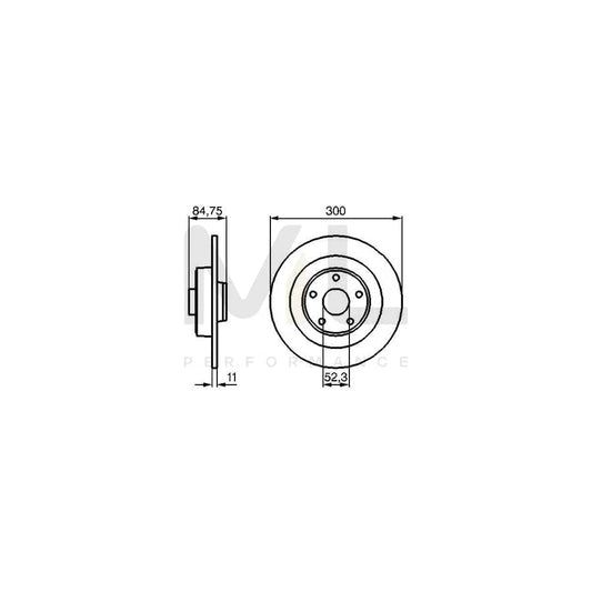 BOSCH 0 986 479 083 Brake Disc Solid, Oiled, without ABS sensor ring, without integrated magnetic sensor ring, without wheel bearing | ML Performance Car Parts