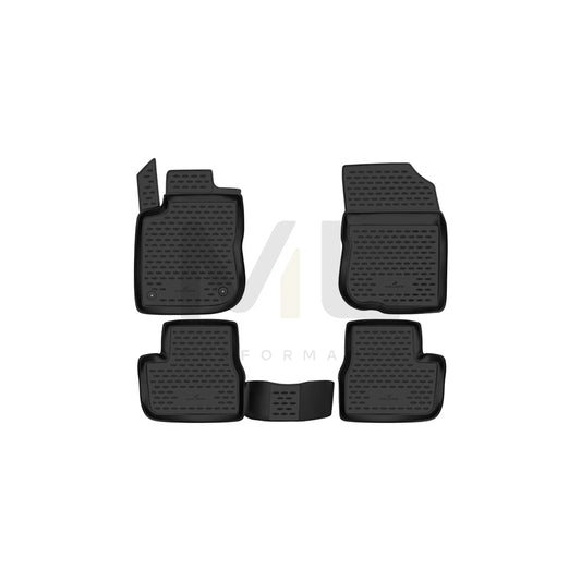 WALSER Tailored, XTR 75215 Floor mat set Elastomer, Front and Rear, Black | ML Performance Car Parts