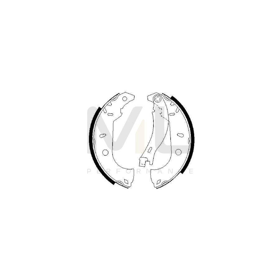 BOSCH 0 986 487 255 Brake Shoe Set | ML Performance Car Parts