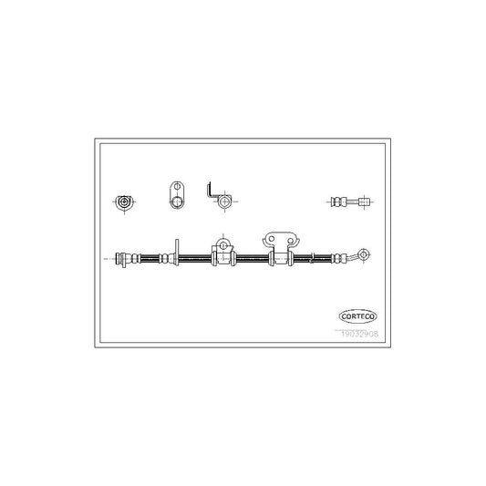 Corteco 19032908 Brake Hose For Honda Legend Iii Saloon (Ka) | ML Performance UK