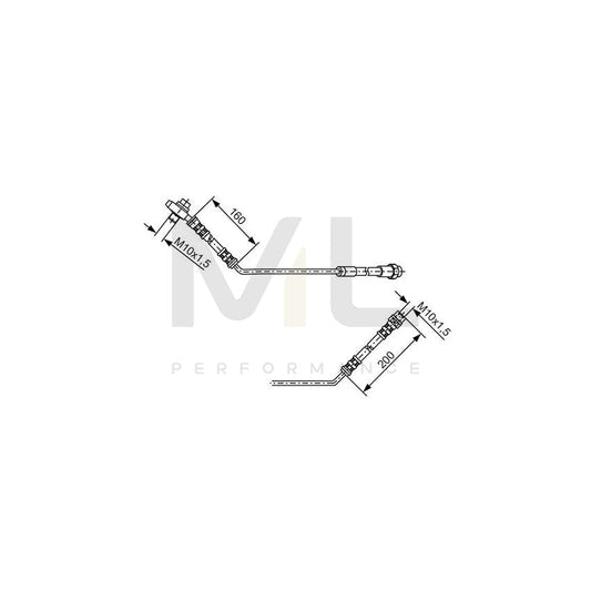 BOSCH 1 987 476 054 Brake Hose for BMW X5 (E53) 417mm, M10x1 | ML Performance Car Parts
