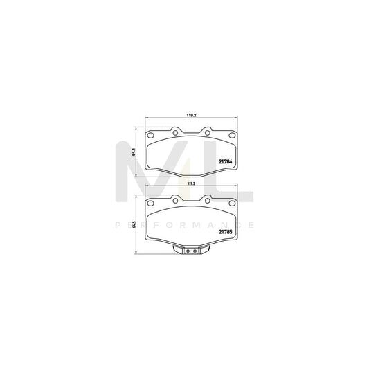 Brembo P 83 095 Brake Pad Set For Toyota Hilux Pick-Up With Acoustic Wear Warning | ML Performance Car Parts