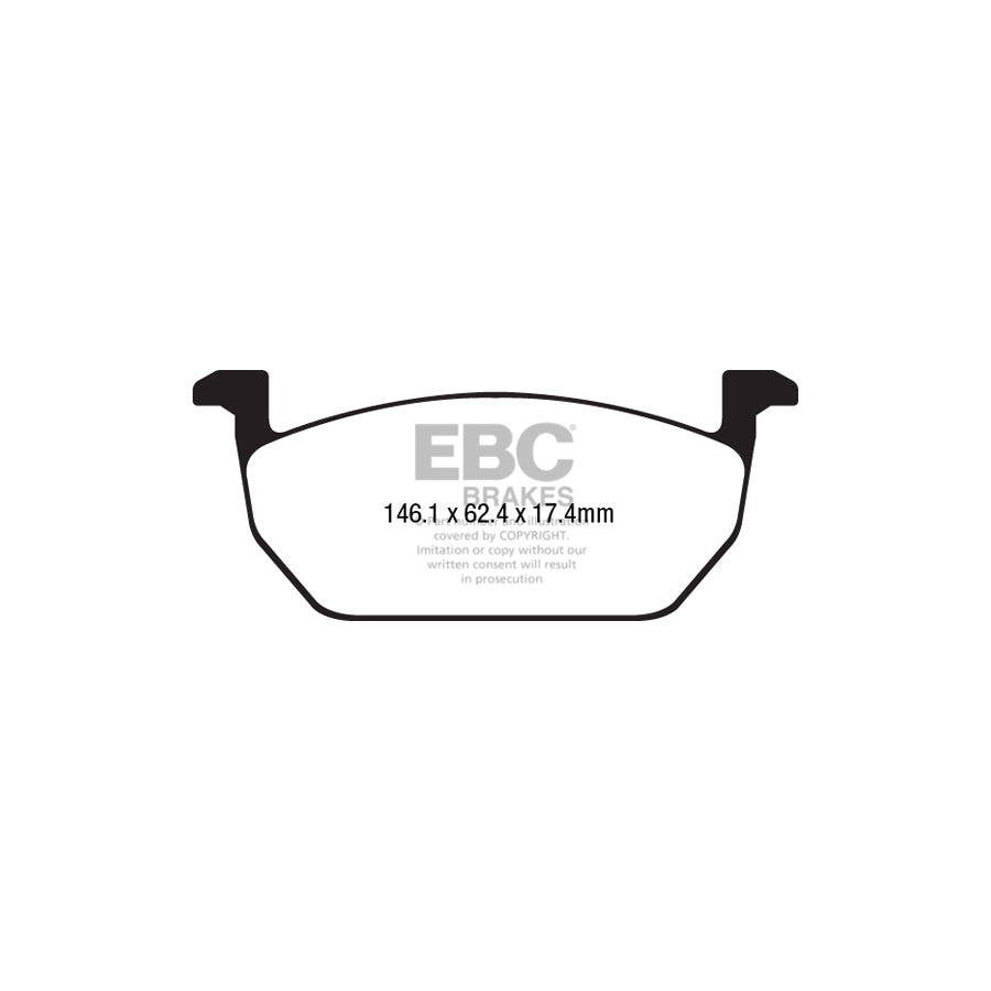 EBC PD13KF896 Audi Seat VW Yellowstuff Front Brake Pad & GD Disc Kit - Girling/TRW Caliper (Inc. A1, Arona, Polo) 2 | ML Performance UK Car Parts