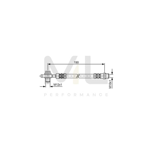 BOSCH 1 987 476 719 Brake Hose for VW PASSAT 190mm, M10x1 | ML Performance Car Parts