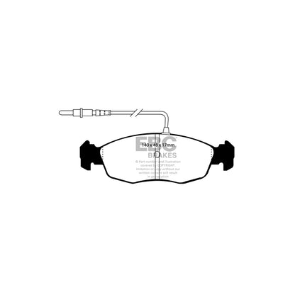 EBC DP4948R Citroen Peugeot Yellowstuff Front Brake Pads - Bendix Caliper 2 | ML Performance UK Car Parts